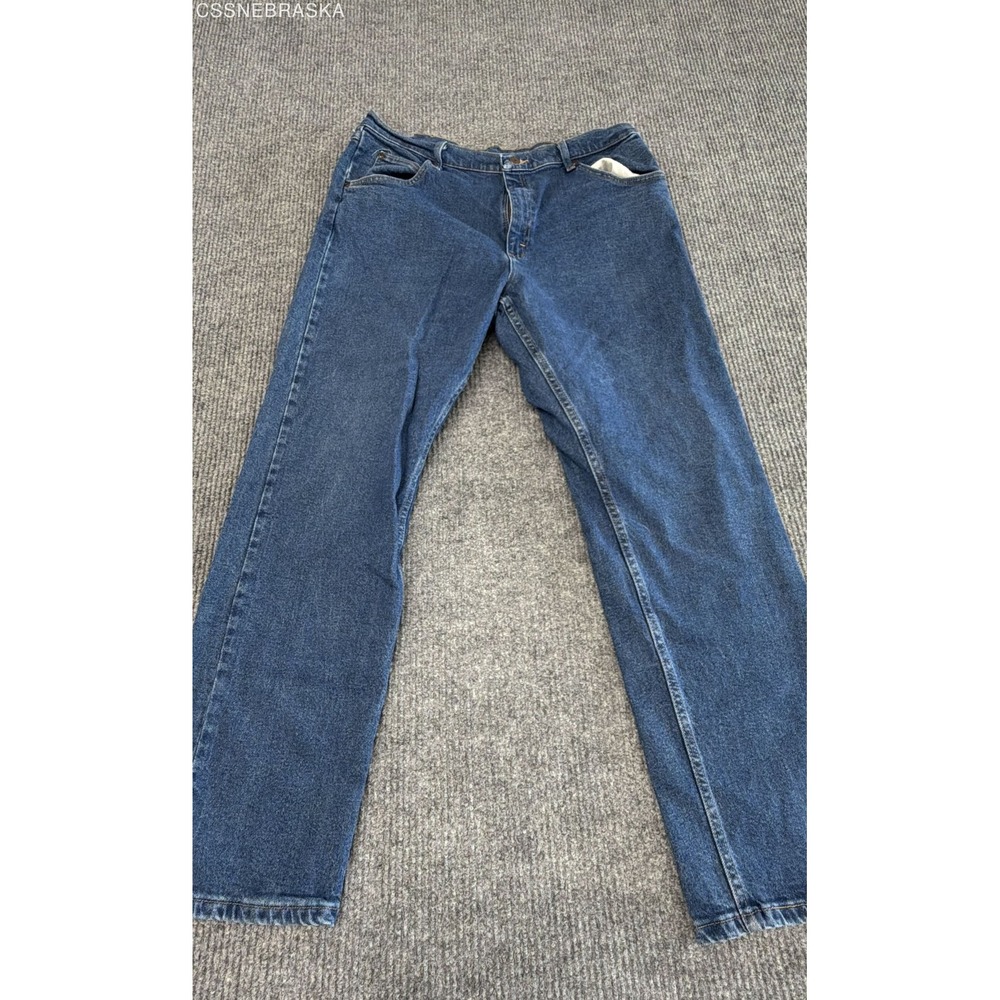 Wrangler Men Blue Five Star Premium Flex Relaxed Straight Jeans 38x32 1097FXVMD